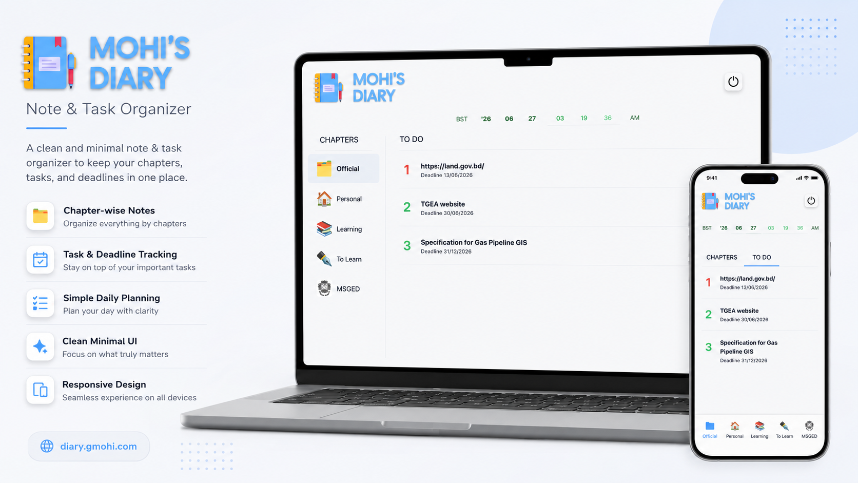 Note and Task Organiser